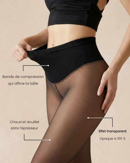 Collant polaire effet transparent