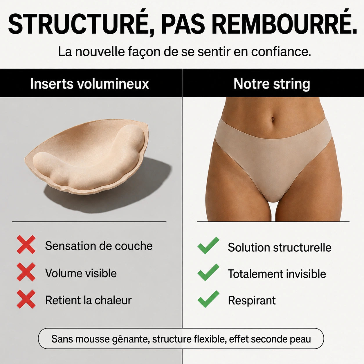 Kleeya™ String Anti-Marques Invisible
