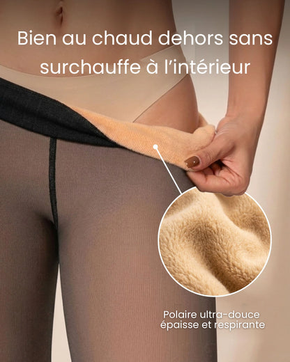 Collant polaire effet transparent