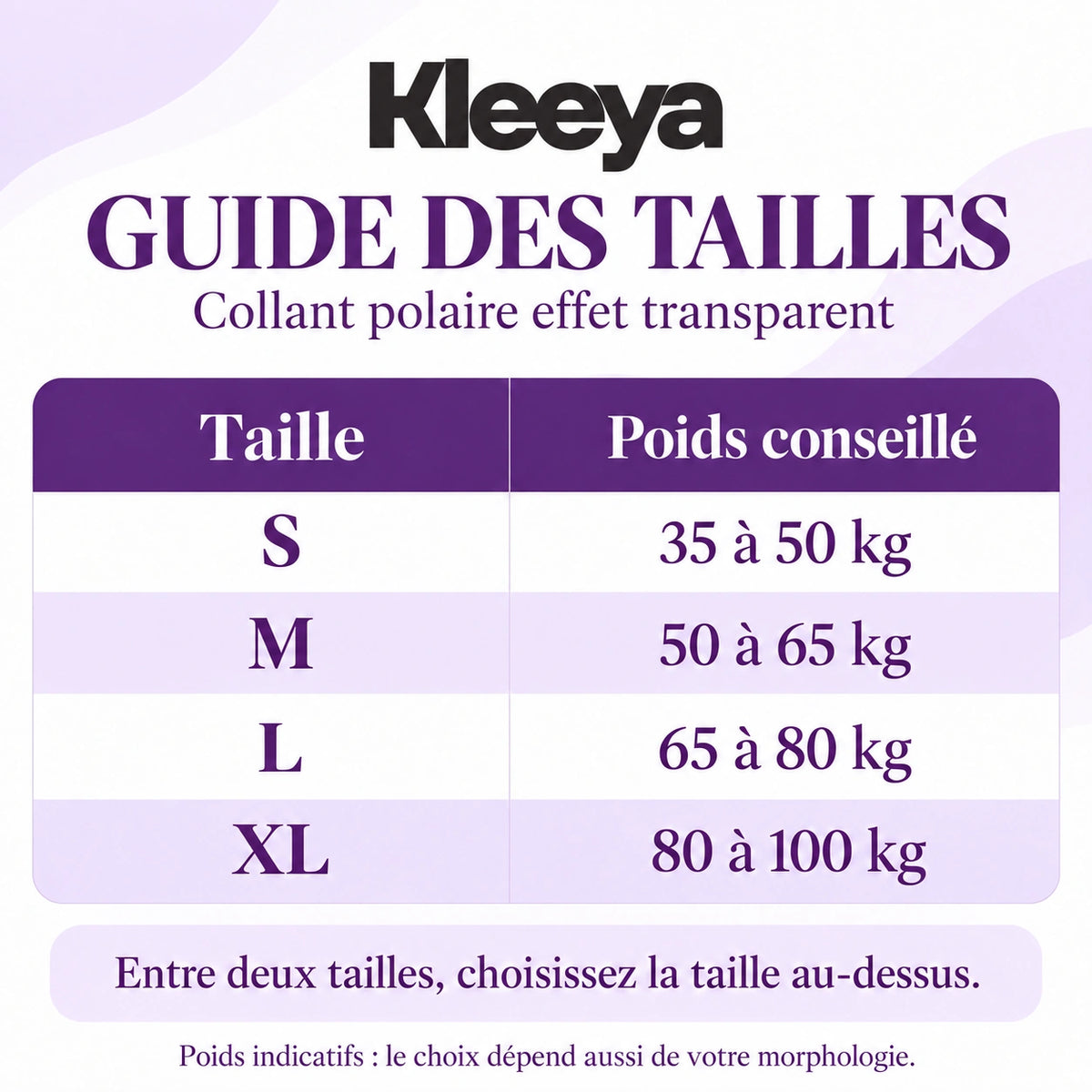Collant polaire effet transparent
